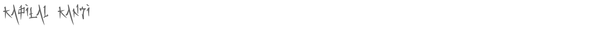 Sample characters Kapital Kanji Font